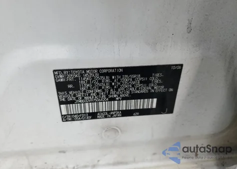 2007 Toyota Rav4 Sport z USA, uszkodzony, nr VIN JTMBD32V975064204